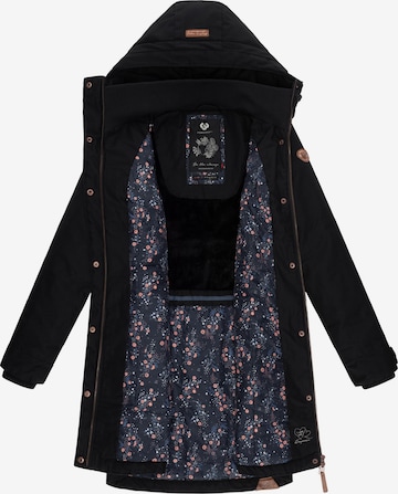 Ragwear Toiminnallinen pitkä takki 'Jannisa' värissä musta
