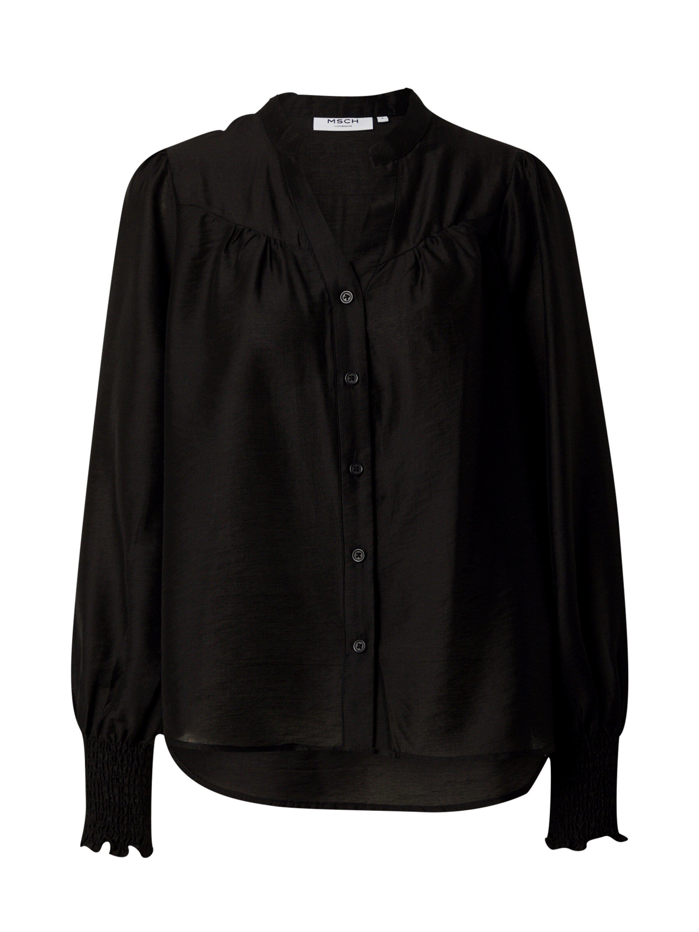 MSCH COPENHAGEN Bluse 'Kaliko Romina' i sort: forside