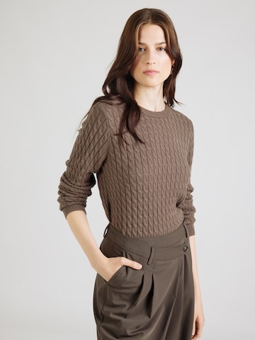 PIECES - Pullover 'PCFIA' em castanho: frente