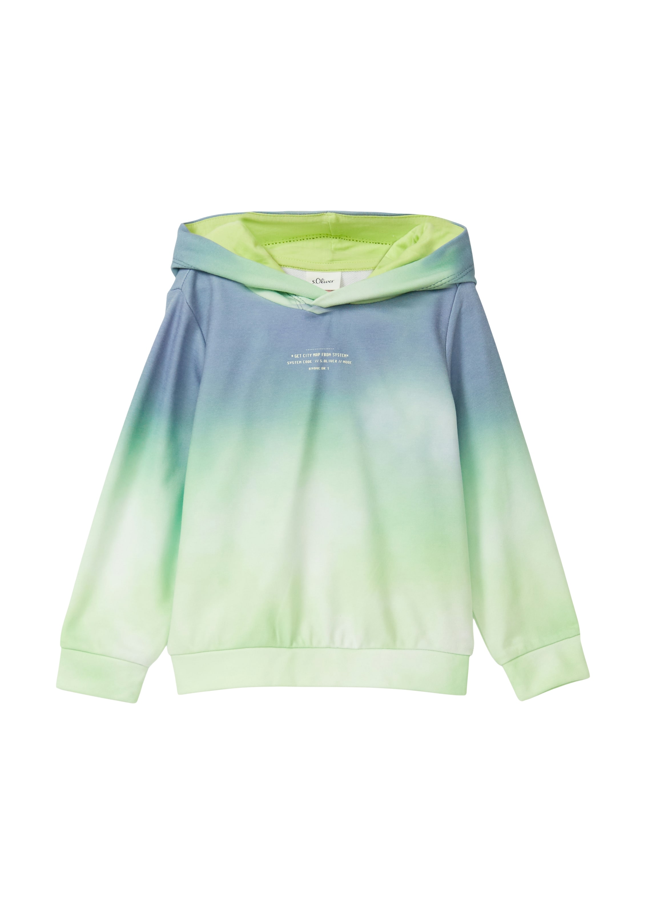 s.Oliver Sweatshirt in Groen: voorkant