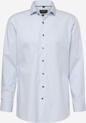 OLYMP Slim fit Button Up Shirt 'Royal' in Blue: front