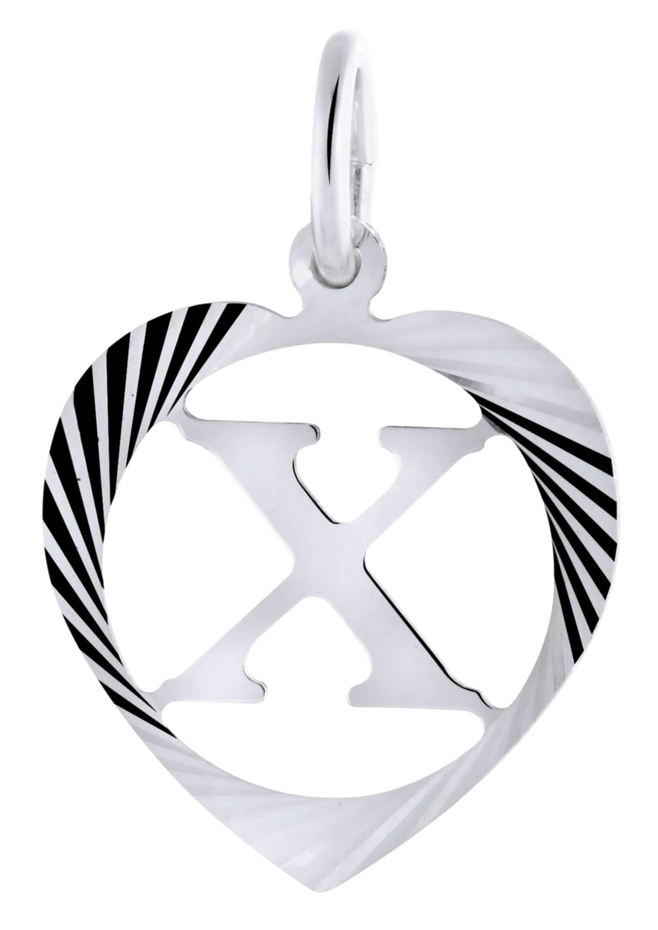 Lucardi Anhänger in schwarz / silber, Produktansicht