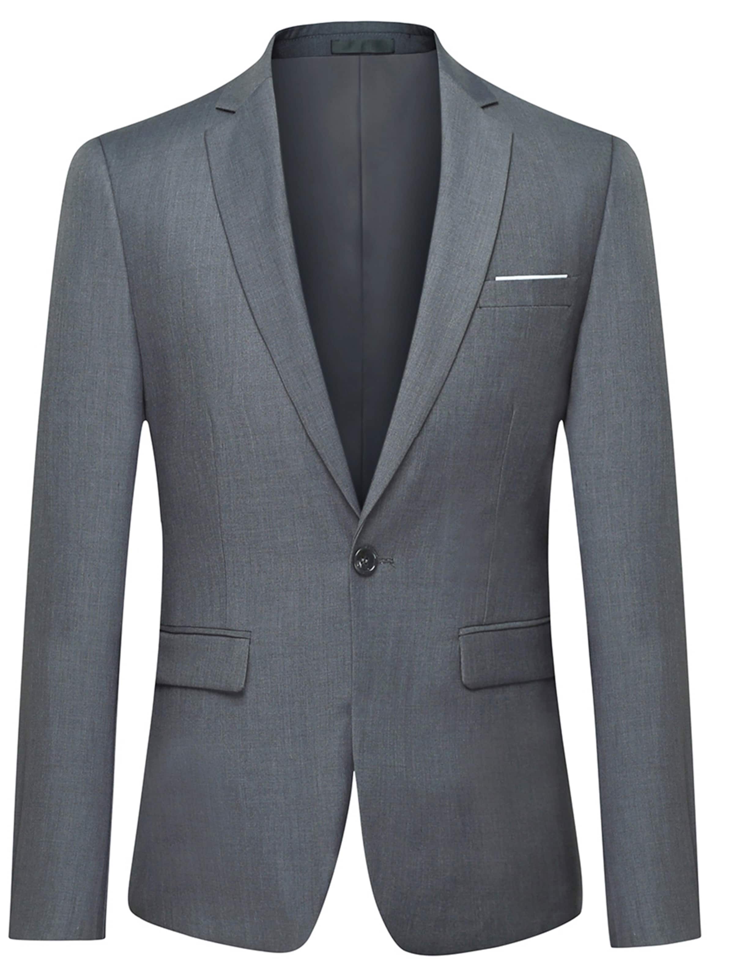Youthup Suit Jacket in Grey: front