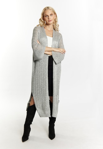 IZIA Knit cardigan in Grey: front
