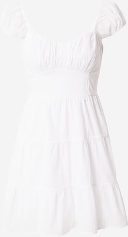 HOLLISTER Poletna obleka | bela barva: sprednja stran