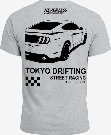 Neverless Shirt 'Tokyo Drifting' in Grey: front