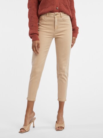 Orsay Slim fit Jeans in Beige: front