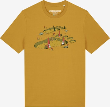 T-Shirt 'Gnome Footprint' Watapparel en jaune : devant