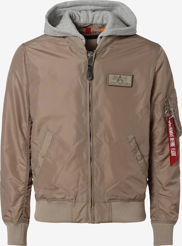 ALPHA INDUSTRIES Демисезонная куртка в Серый: спереди