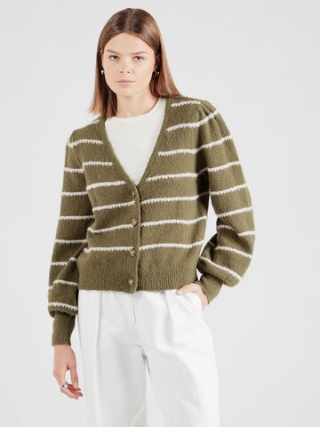 JDY Knit cardigan 'JDYSIGRID' in Green: front