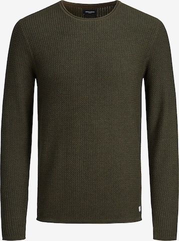 JACK & JONES Regular fit Sweater 'Carlos' in Green: front