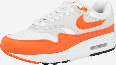 Nike Sportswear Sneakers laag 'Air Max 1 87' in de kleur Lichtgrijs / Oranje / Wit, Productweergave