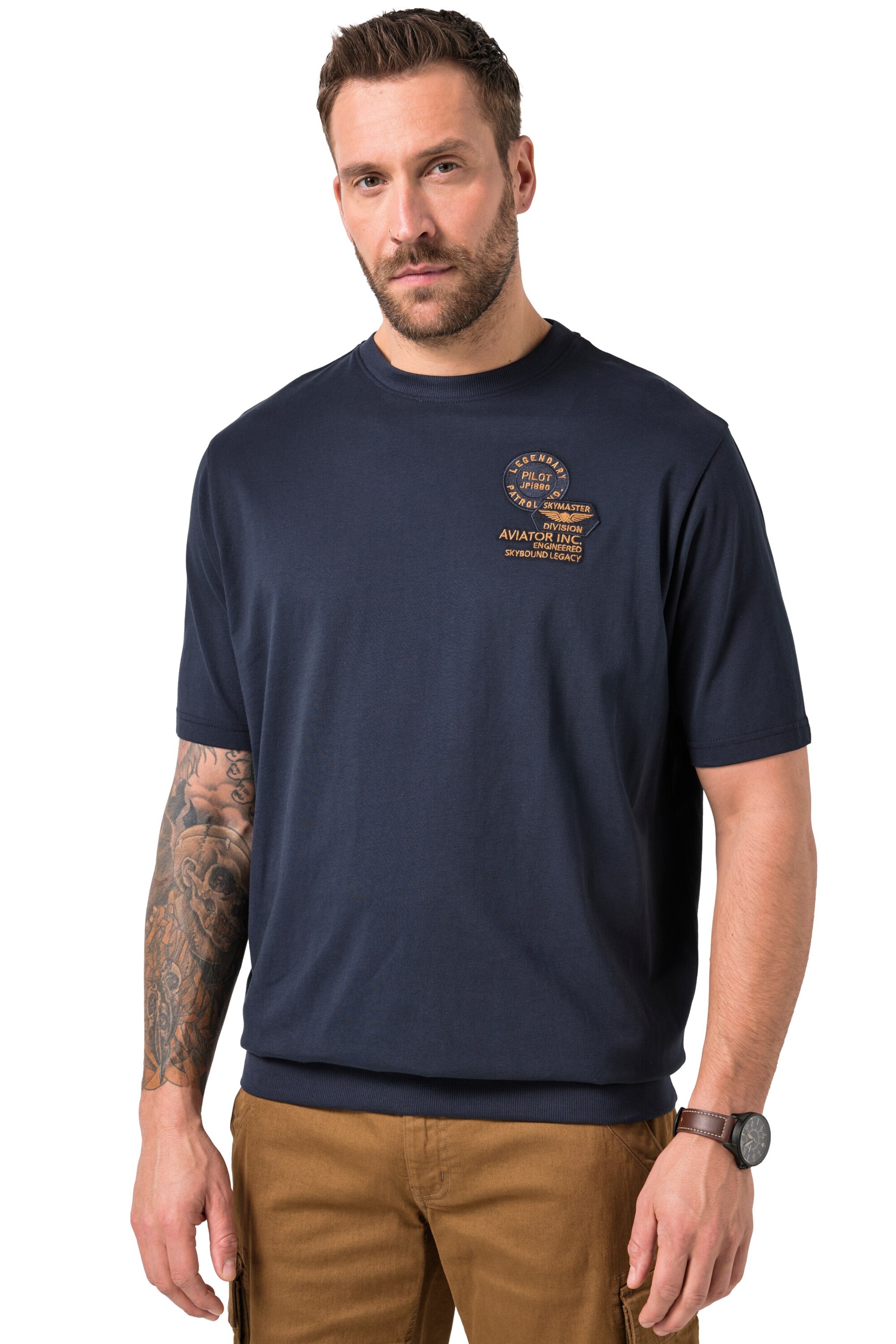 JP1880 Shirt in Blauw: voorkant