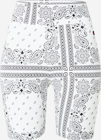 Champion Authentic Athletic Apparel Športne hlače 'Biker Pants' | bela barva: sprednja stran
