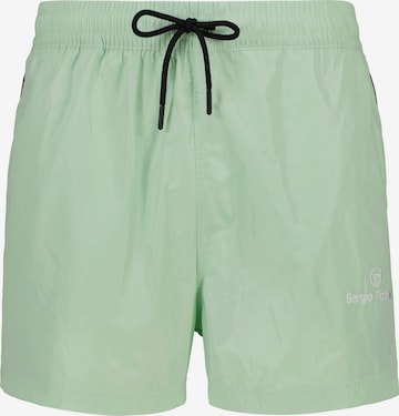 Sergio Tacchini Board Shorts 'Guaceto' in Green: front