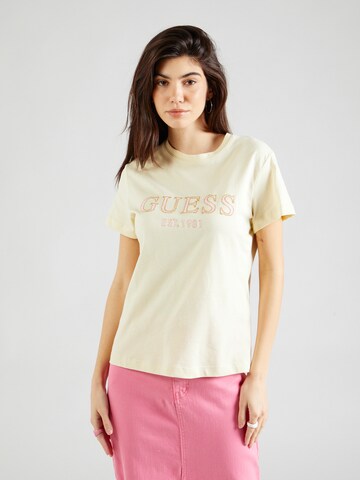 GUESS - Camisa 'NYRA' em amarelo: frente