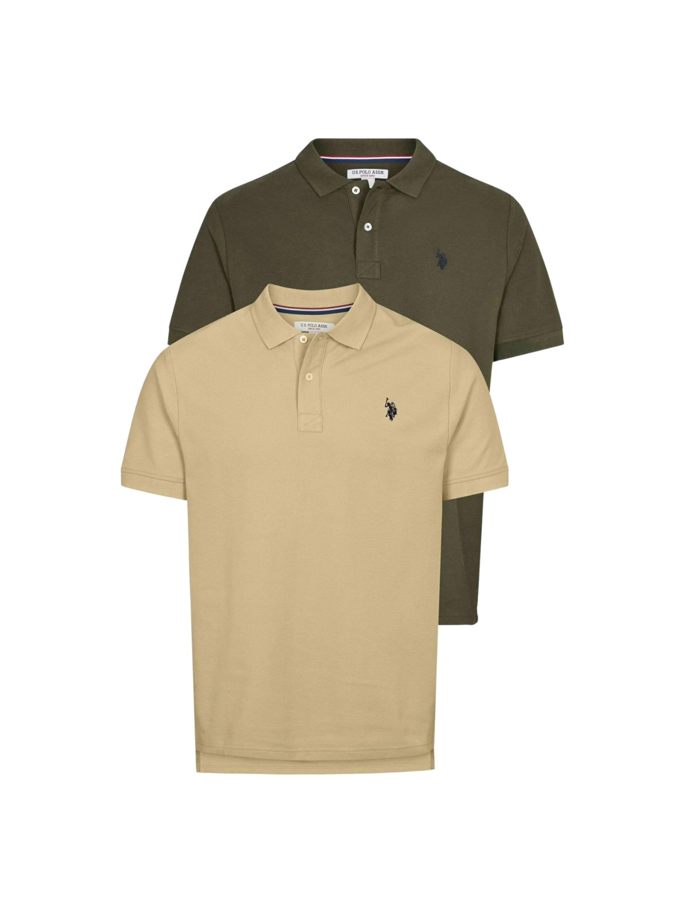 U.S. POLO ASSN. Regular Fit Skjorte ' Alfred ' i beige: forside