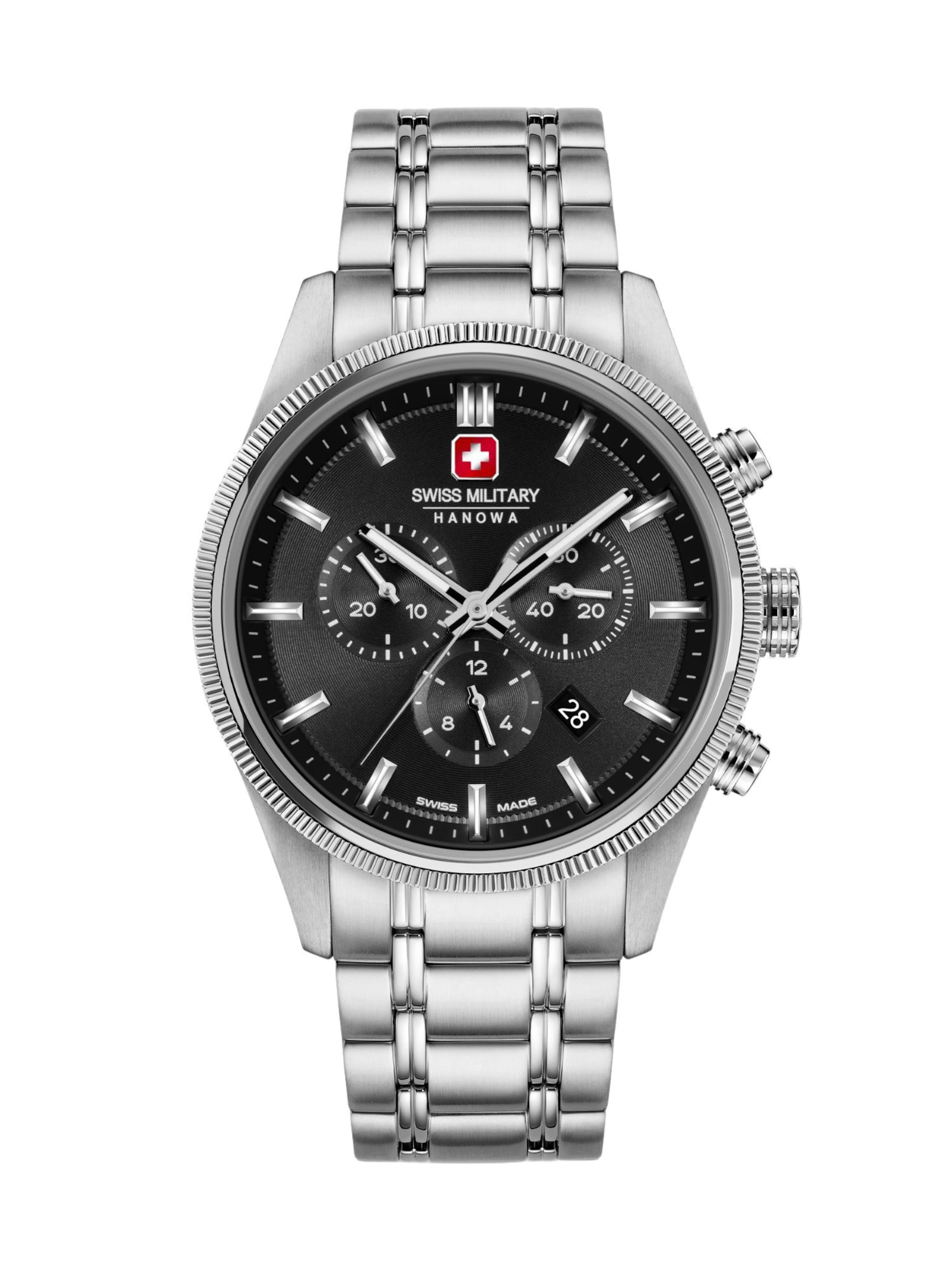SWISS MILITARY HANOWA Uhr 'Airman First Class' in Silber: Vorderseite