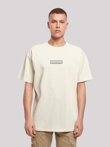 T-Shirt 'SIlvester Party Happy People Only' F4NT4STIC en beige : devant