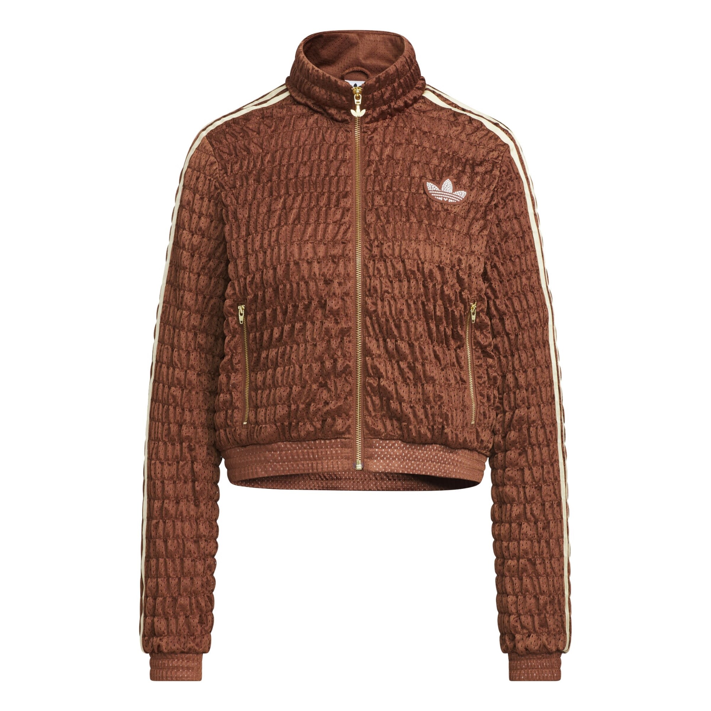 ADIDAS ORIGINALS Sweat jacket in Brown: front