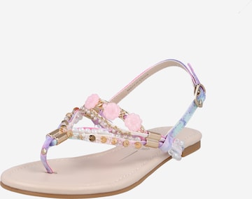 BUFFALO T-Bar Sandals 'Capri Vacay' in Pink: front