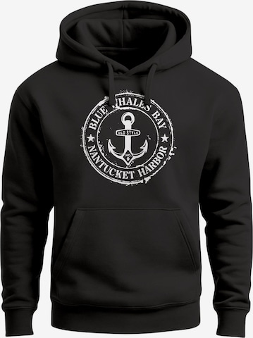 Neverless Sweatshirt 'Vintage Anker' in Schwarz: Vorderseite