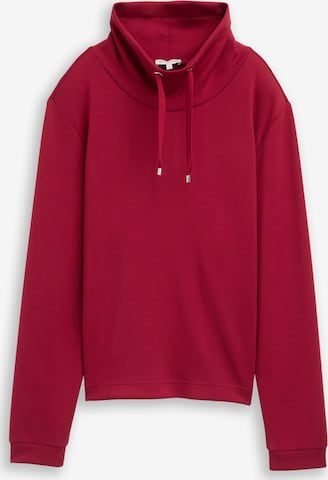 Sweat-shirt TOM TAILOR en rouge : devant