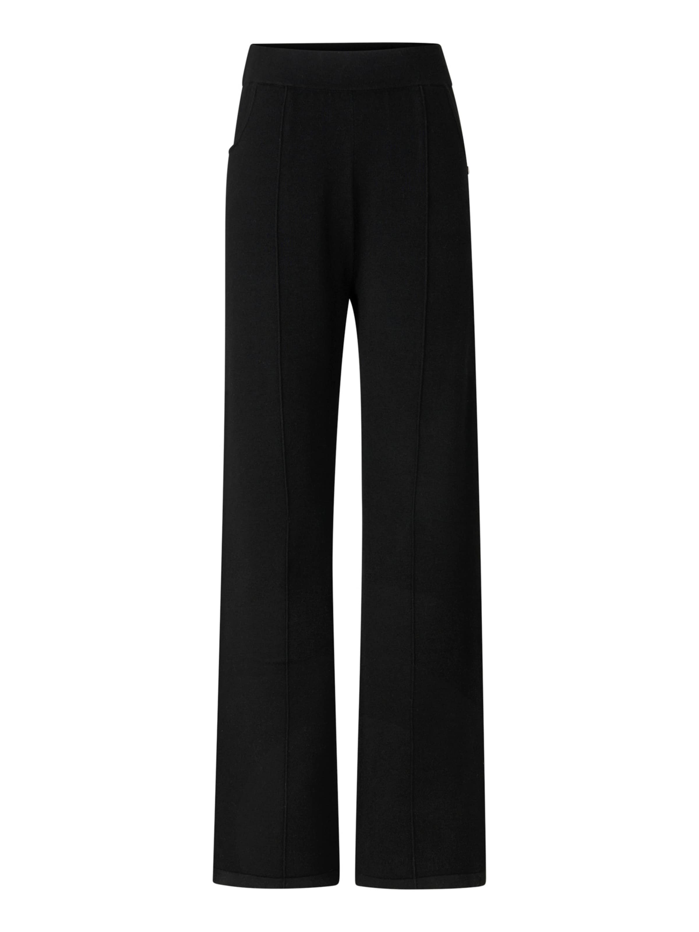 BOGNER Regular Trousers with creases 'Dasha' in Black: front
