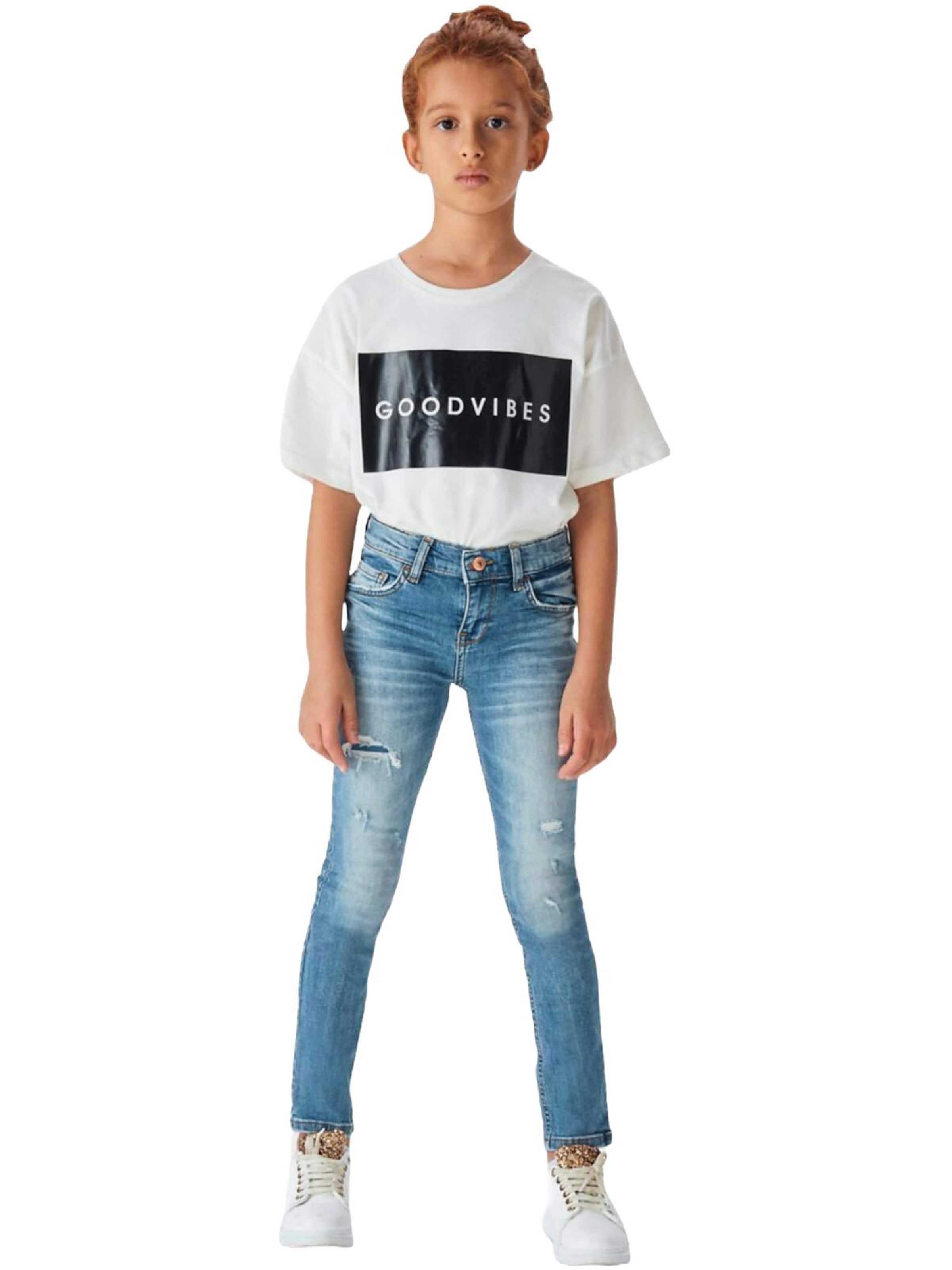 LTB Jeans Regular Jeans 'LTB Jeans Baby Girl Isabella G Asymmetric Jeans' in Blue