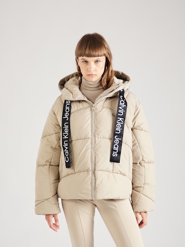 Calvin Klein Jeans Jacke in Beige: predná strana