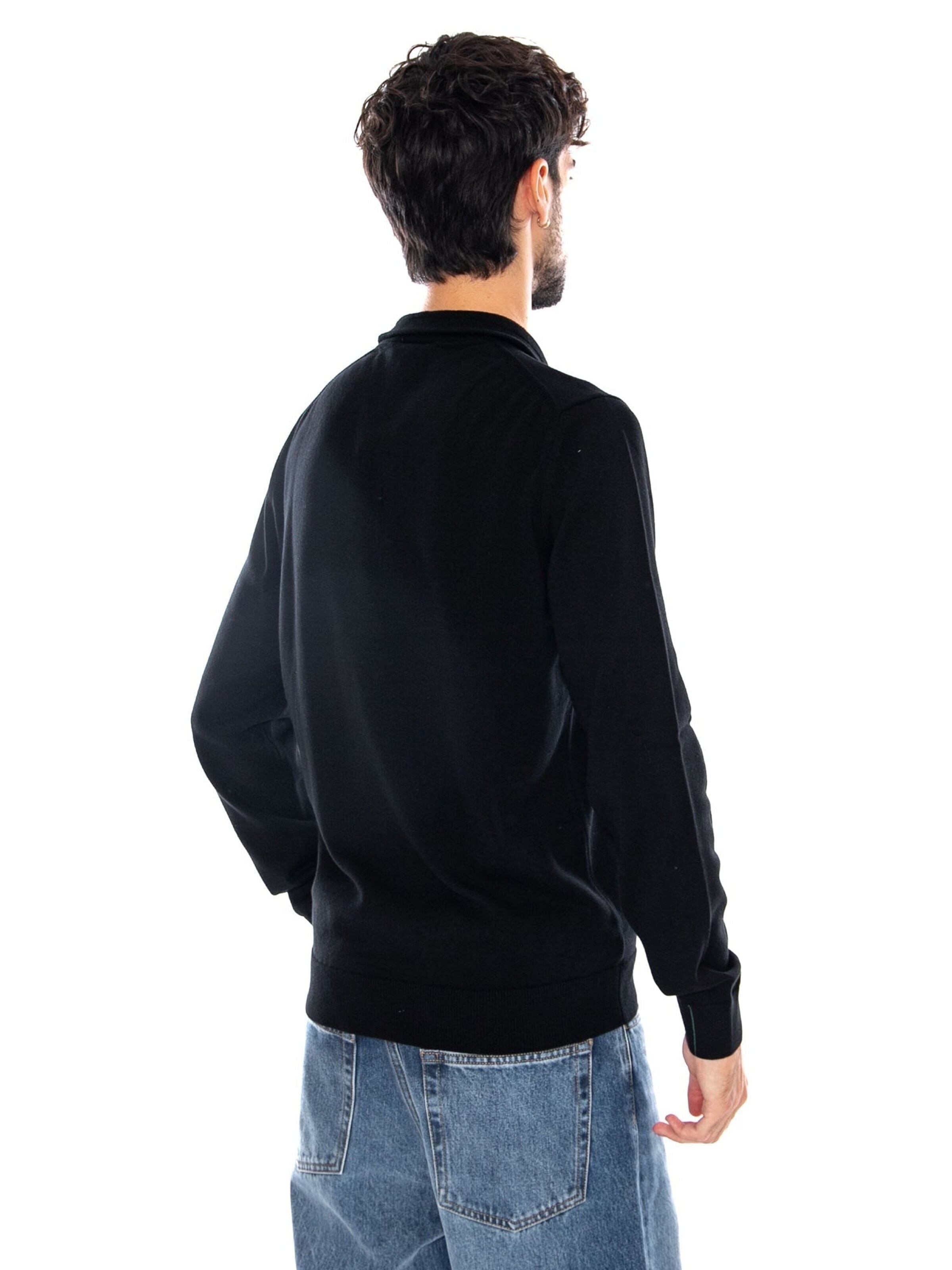 LACOSTE Regular fit Trui 'PULLOVER BLACK' in Zwart