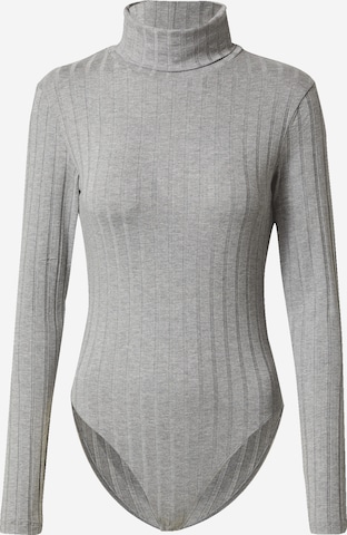 EDITED Shirt Bodysuit 'Viola' in Grey: front