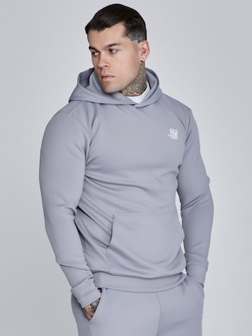 Sweat-shirt 'Essentials Poly' SikSilk en gris : devant