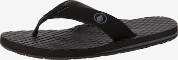 Volcom T-Bar Sandals 'Recliner' in Black: front