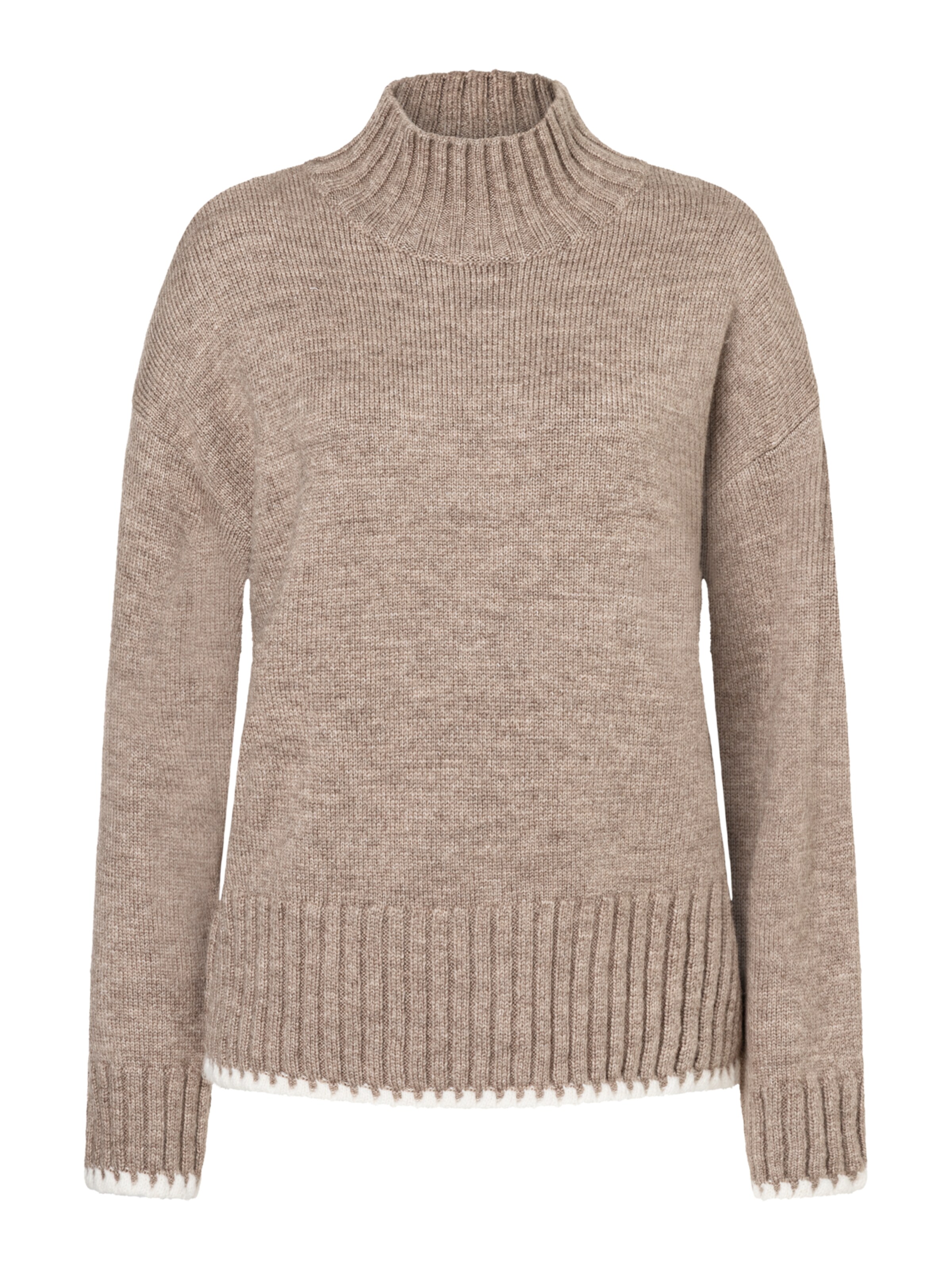 MORE & MORE Pullover in braunmeliert, Produktansicht