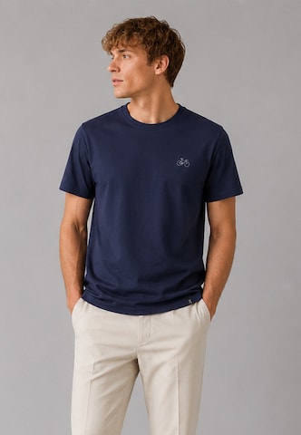 T-Shirt 'Hygge' Clean Cut Copenhagen en bleu : devant