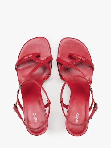 Sandalo '013-9' di Estro in rosso