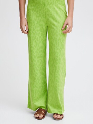 ICHI Regular Trousers 'Kate' in Green: front