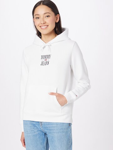 Tommy Jeans Sweatshirt in Wit: voorkant