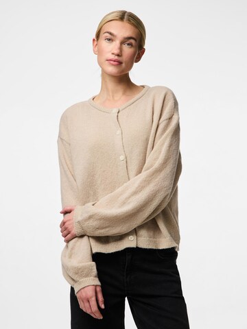 PIECES Knit cardigan 'PCIda' in Grey: front