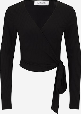 juoda Guido Maria Kretschmer Women Marškinėliai 'Julina': priekis