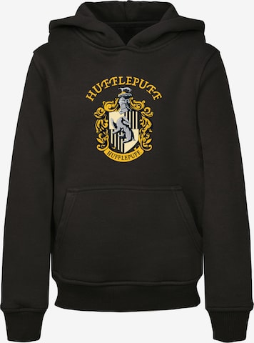 Felpa 'Harry Potter Hufflepuff Crest' di F4NT4STIC in nero: frontale