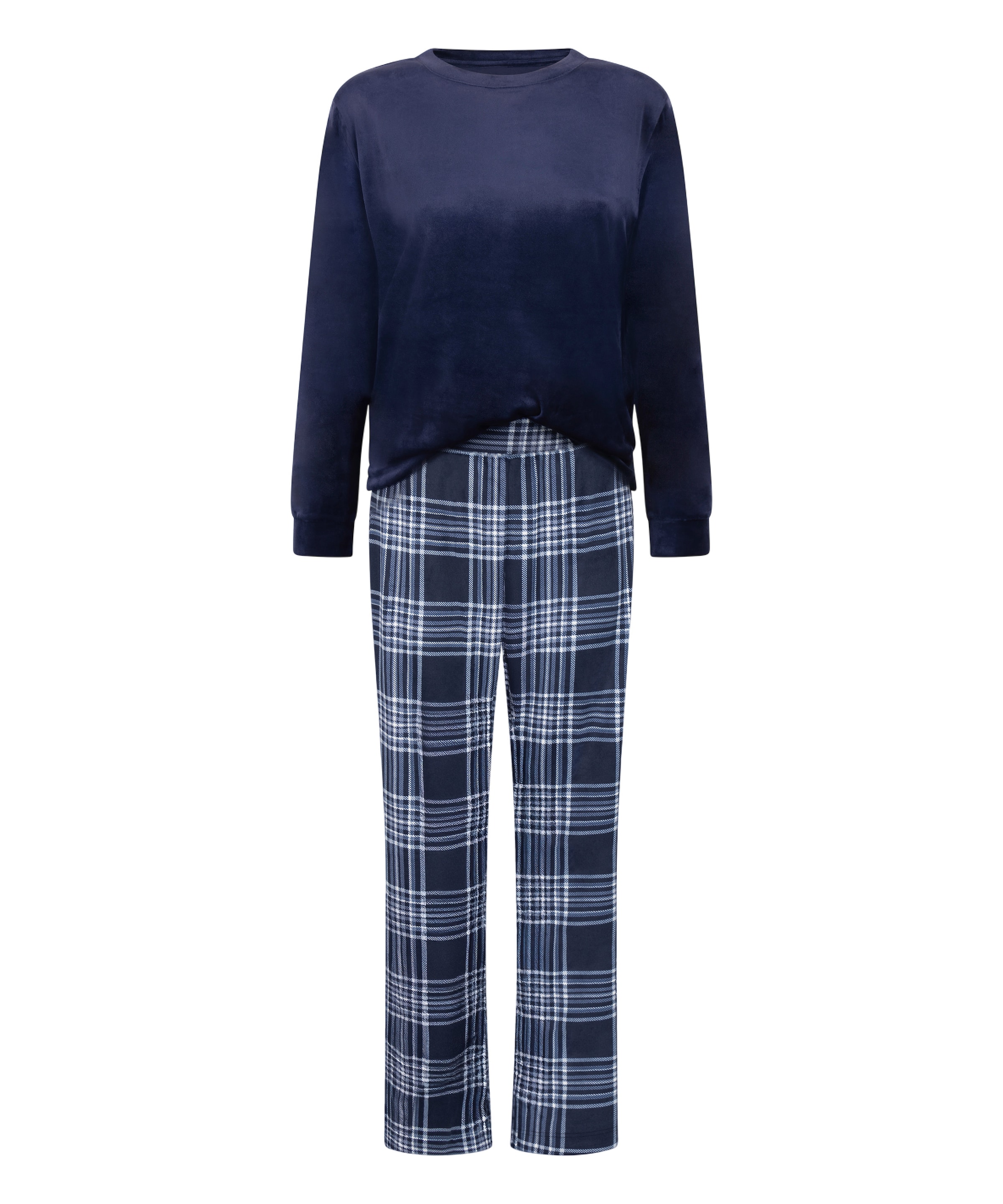 Hunkemöller Pyžamo – modrá: přední strana