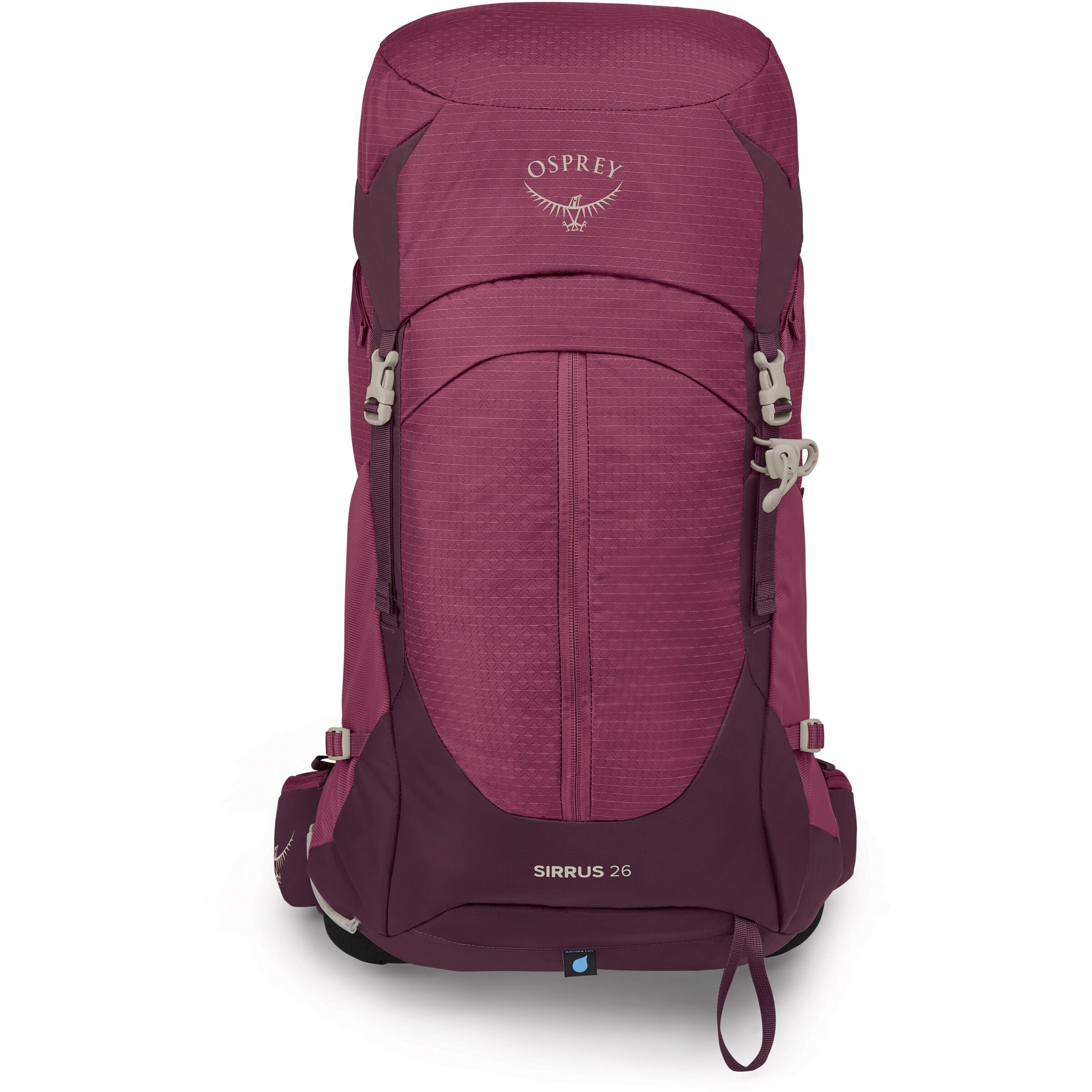 Osprey Rucksack in Rot: Vorderseite
