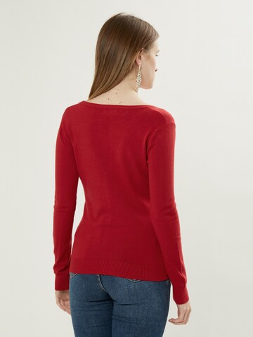 Influencer Knit cardigan in Red