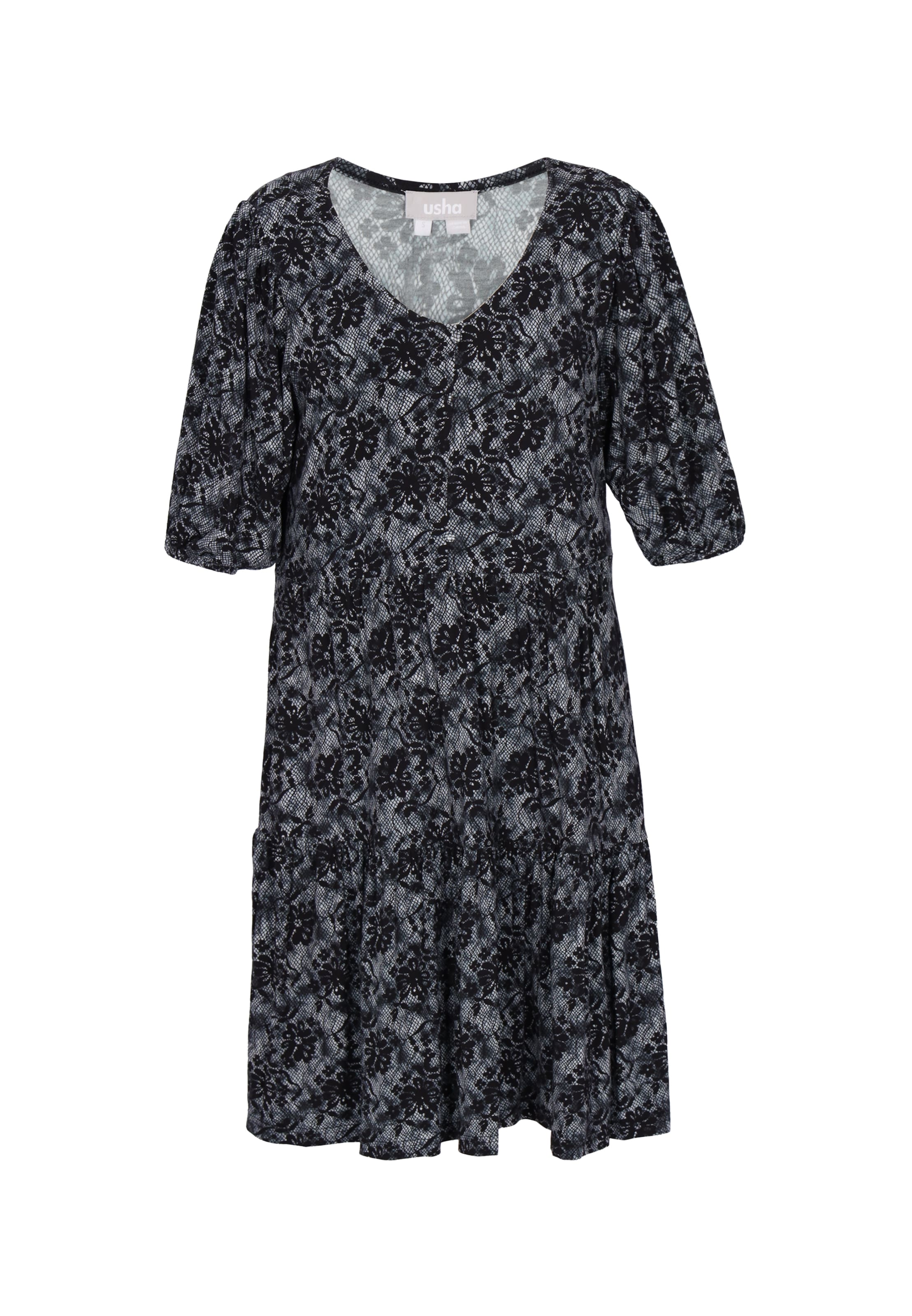 Robe Usha en noir : devant
