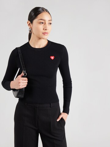 HUGO Sweter 'Sarpha' w kolorze czarny: przód