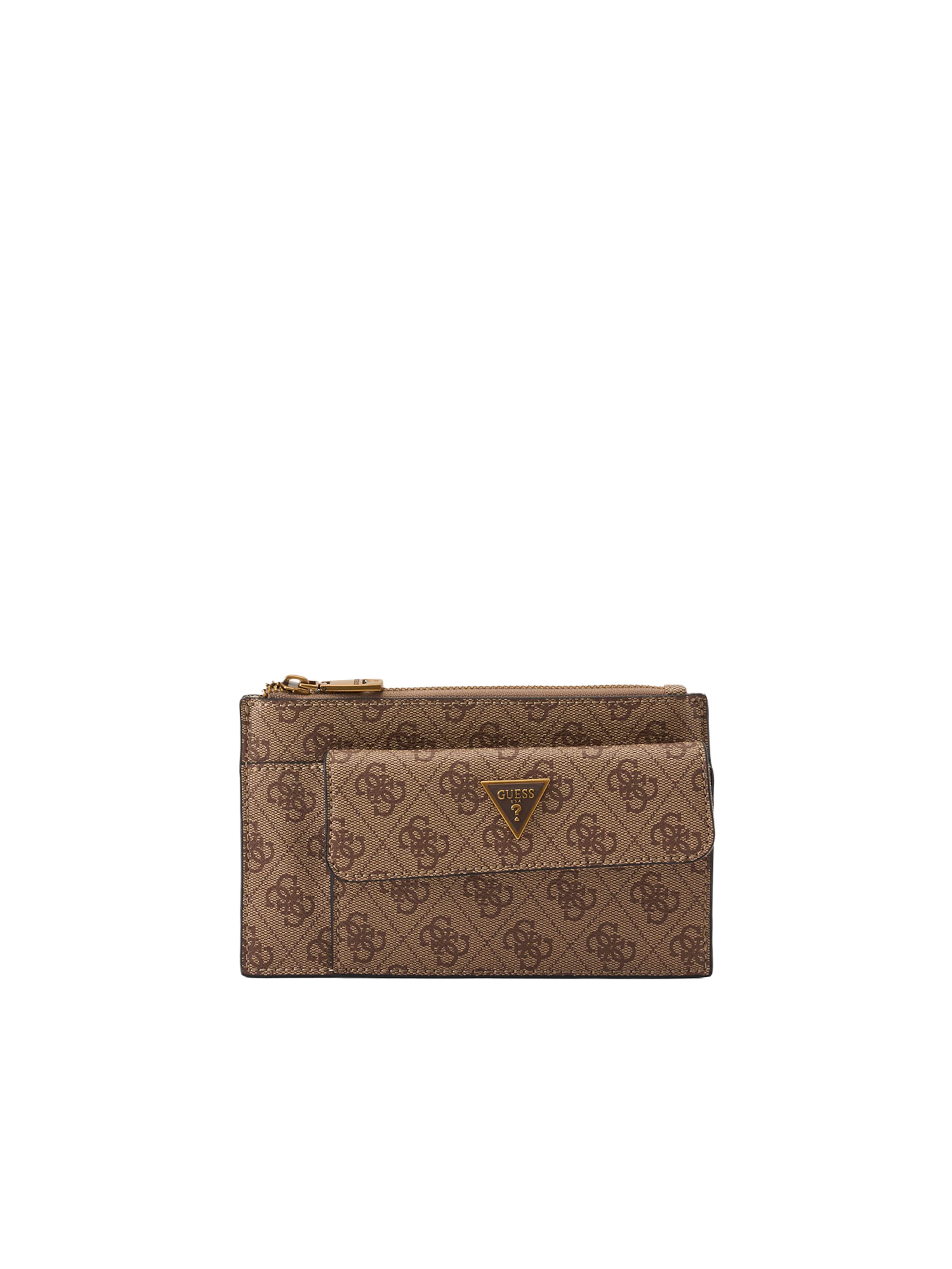 GUESS Skuldertaske 'MILANO' i beige: forside