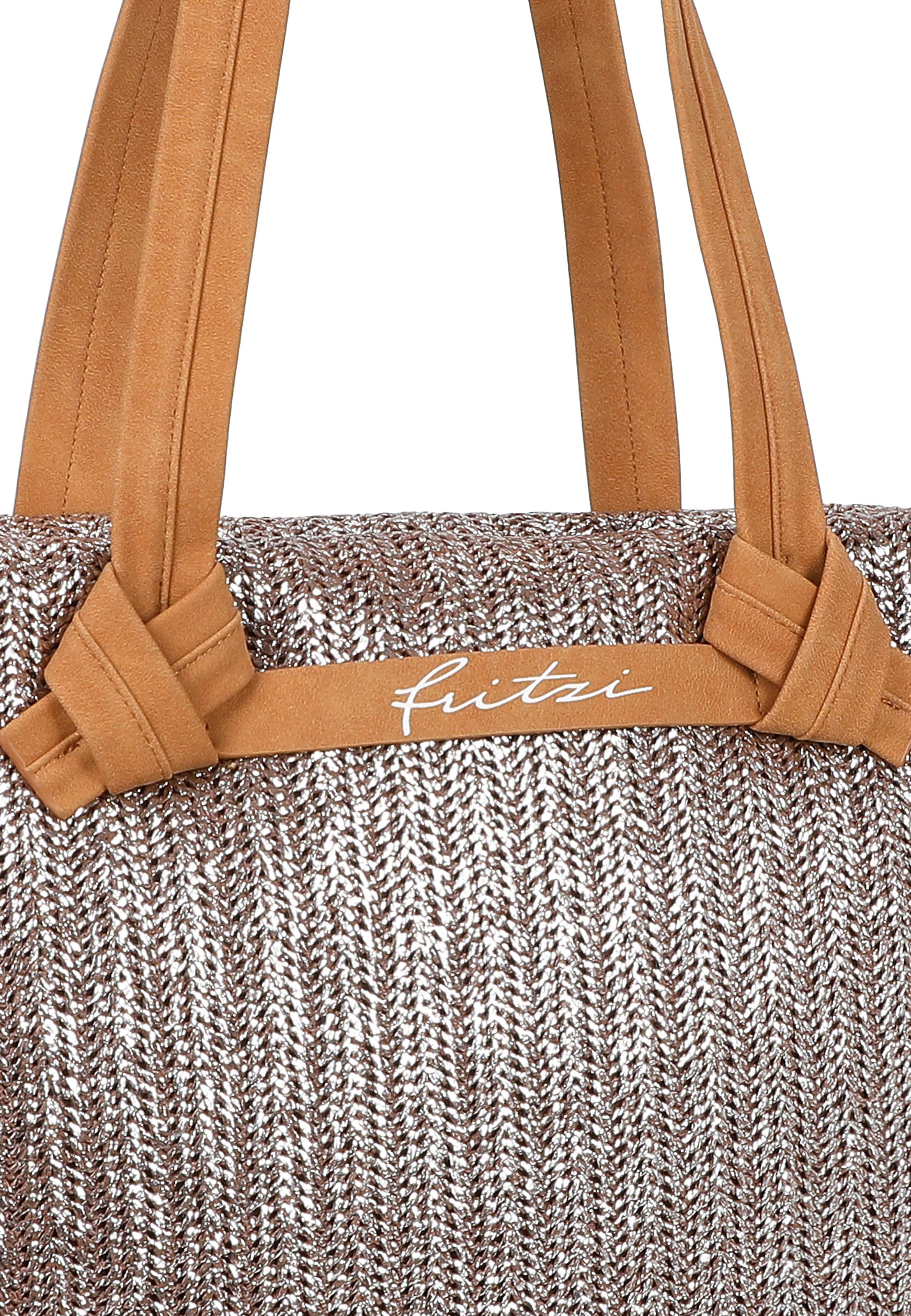 Fritzi aus Preußen Shopper 'Limited Painted Straw' in Bruin