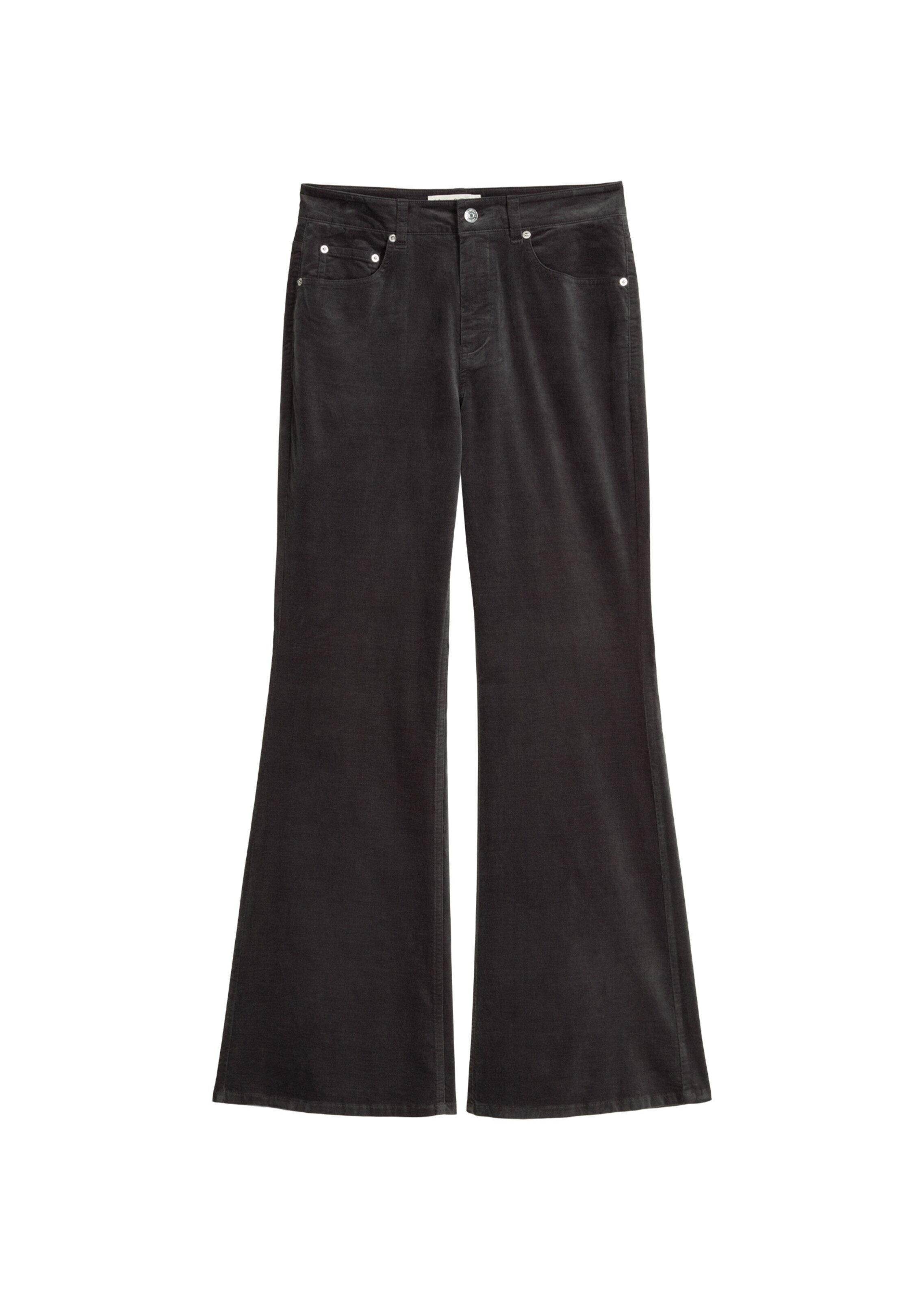 Marc O'Polo Bootcut Broek in Grijs: voorkant